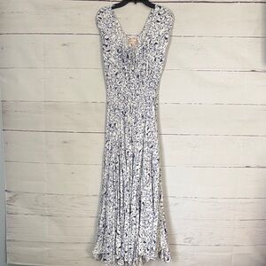 Philosophy Blue and White Floral Maxi Dress